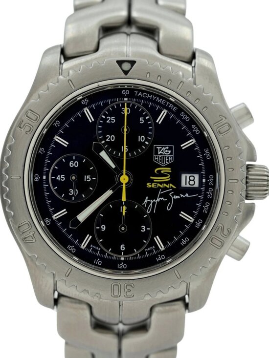 Tag Heuer 42mm Men\'s Link Limited Edition Aryton Senna Black Watch! Ref: CT2115! main image 5